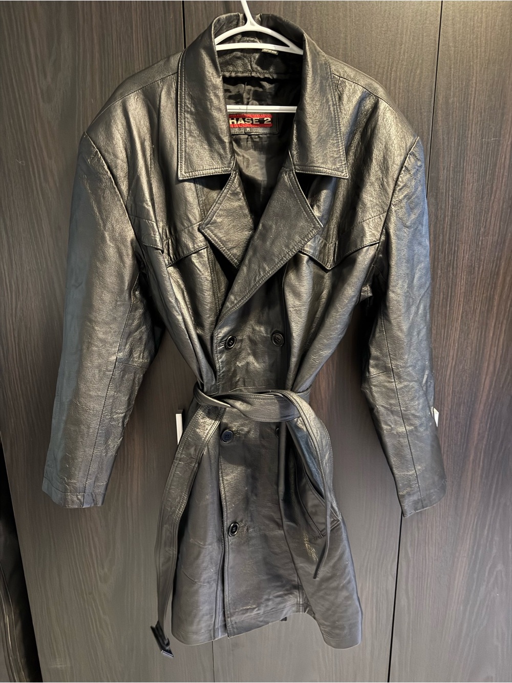 Vintage leather trench - men’s med